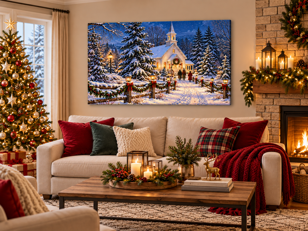 Christmas Eve at the Chapel Wall Art
