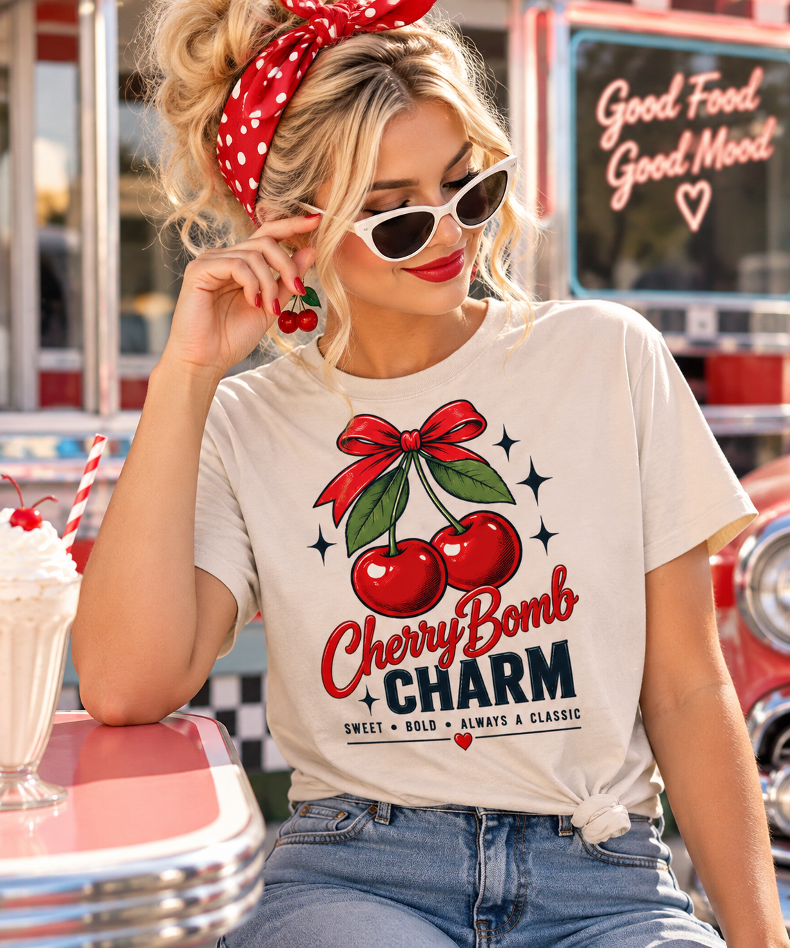 Cherry Bomb Charm T-Shirt