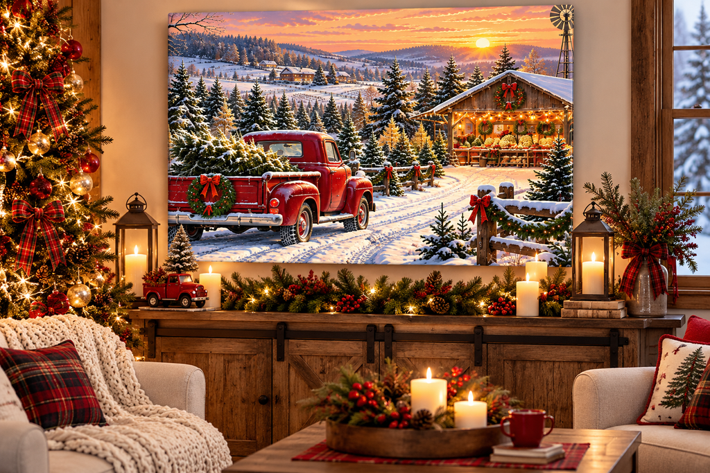 Christmas Tree Farm Canvas Wall Art