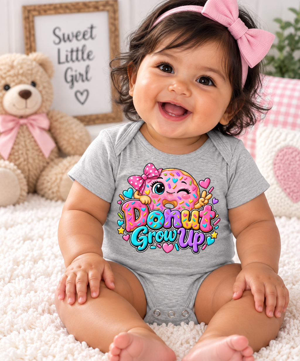 Donut Grow Up Baby Onesie