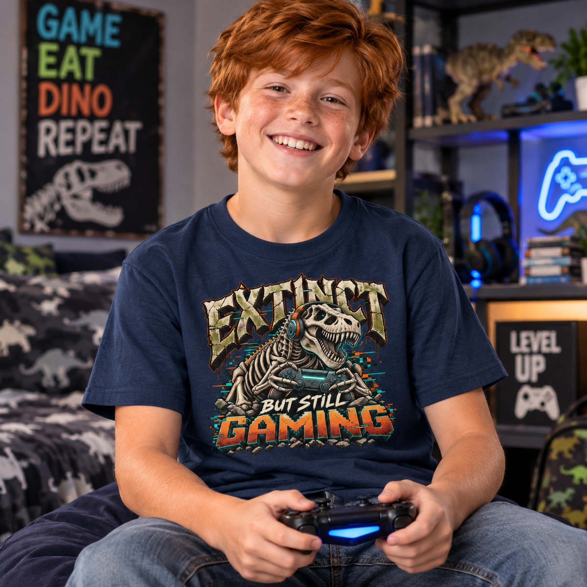 Extinct But Still Gaming Youth T-Shirt