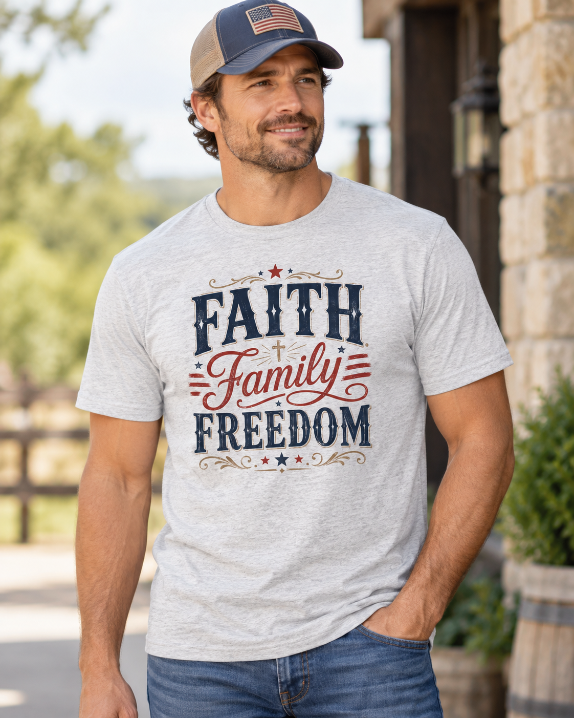 Faith Family Freedom Tee