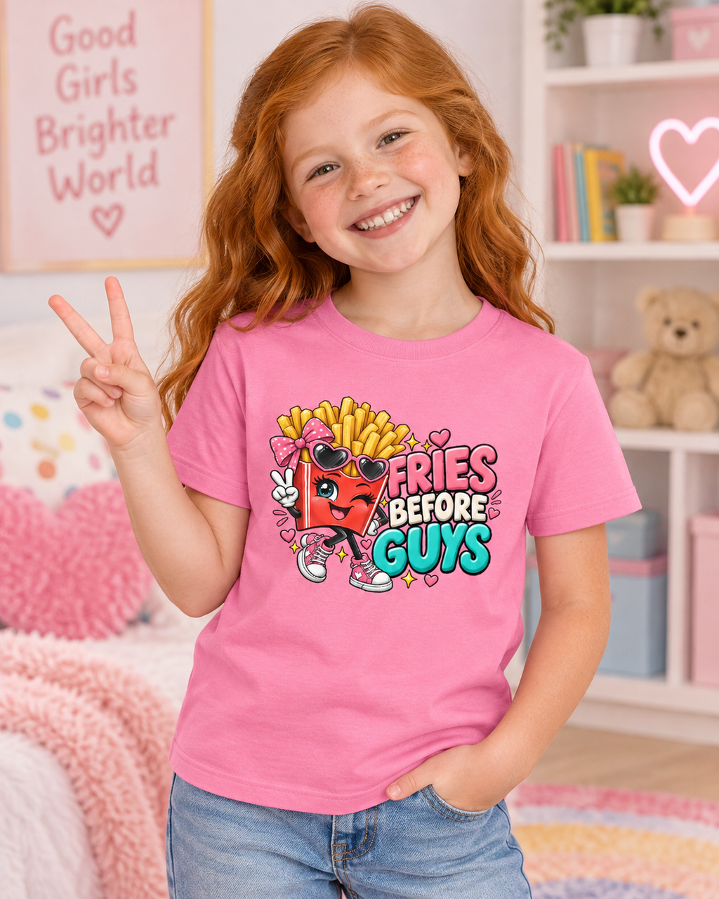Fries Before Guys Youth T-Shirt