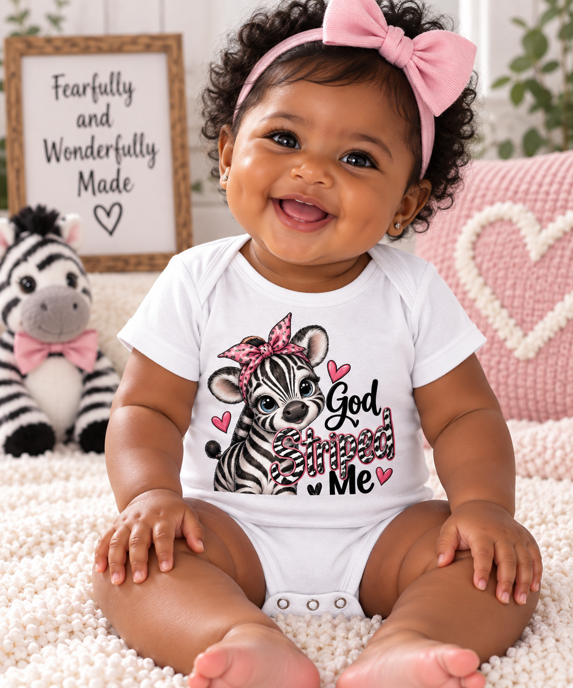 God Striped Me Baby Onesie