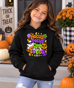 Hocus Pocus Candy Is My Focus Youth Hoodie