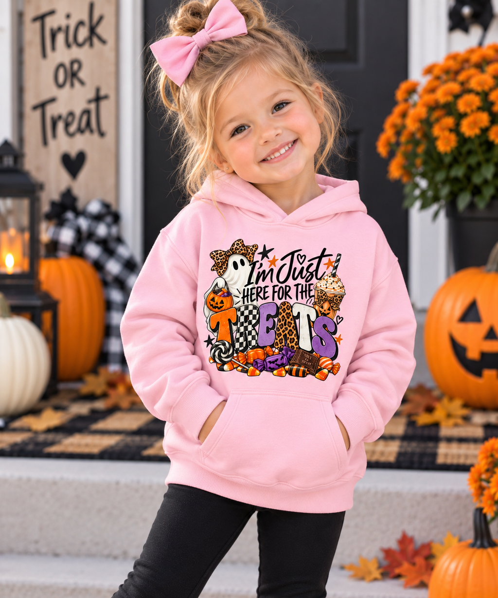 I’m Just Here for the Treats Youth Hoodie