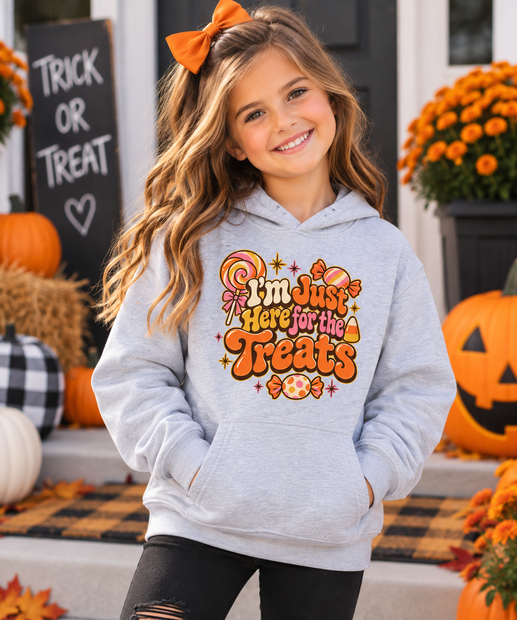 I’m Just Here for the Treats Youth Hoodie