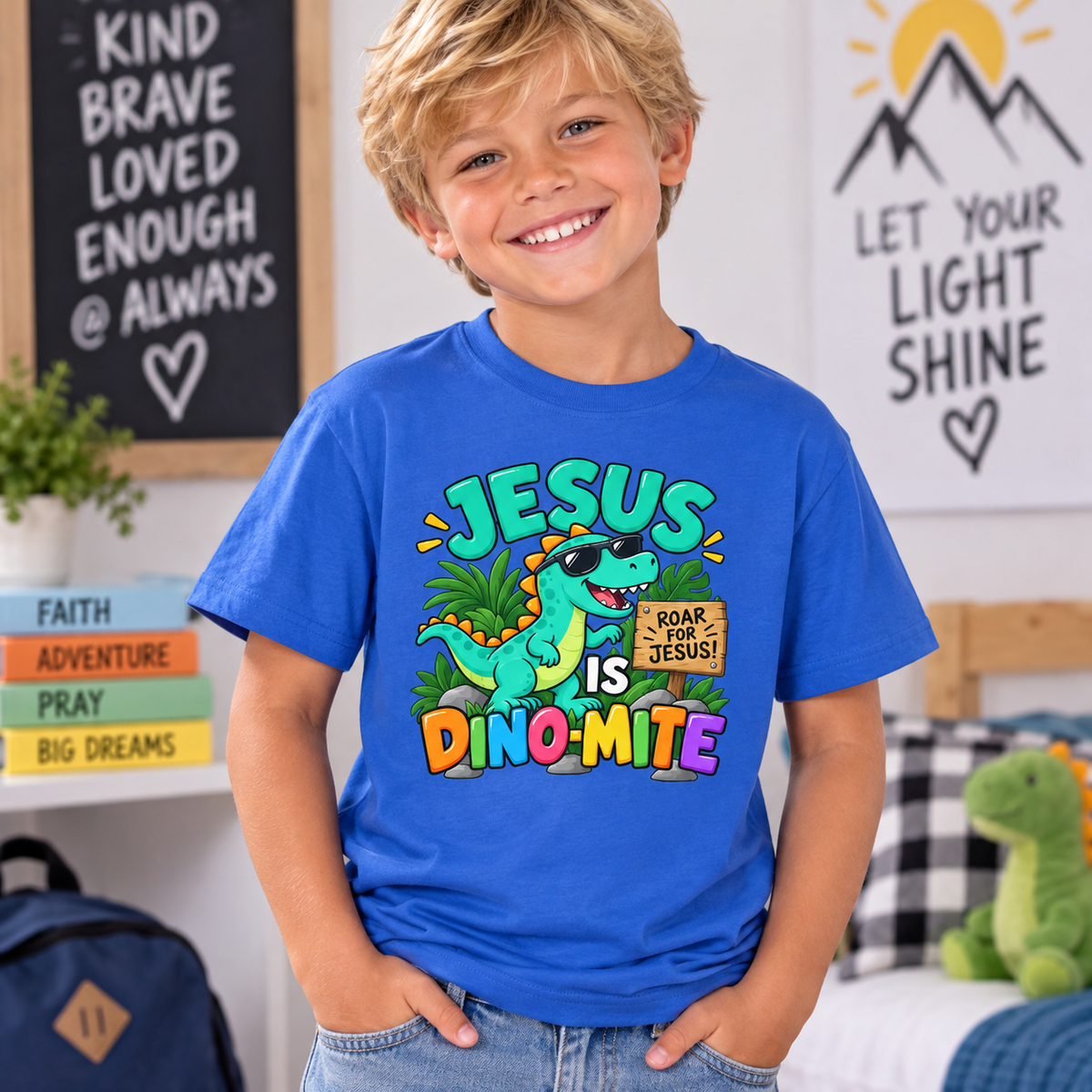 Jesus Is Dino-Mite Youth T-Shirt