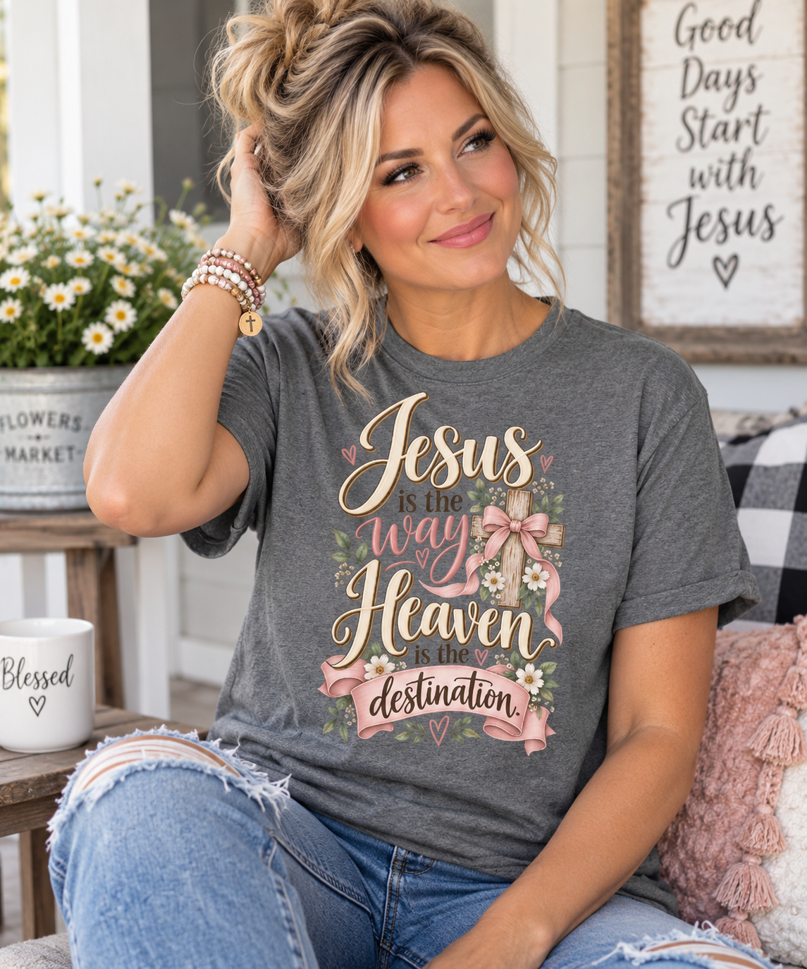 Jesus Is the Way Heaven Is the Destination Tee