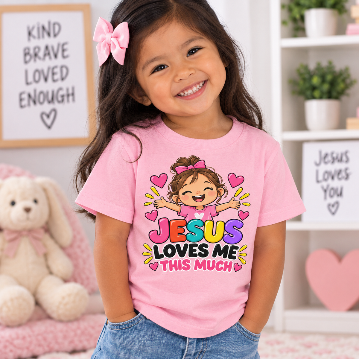 Jesus Loves Me This Much Youth T-Shirt