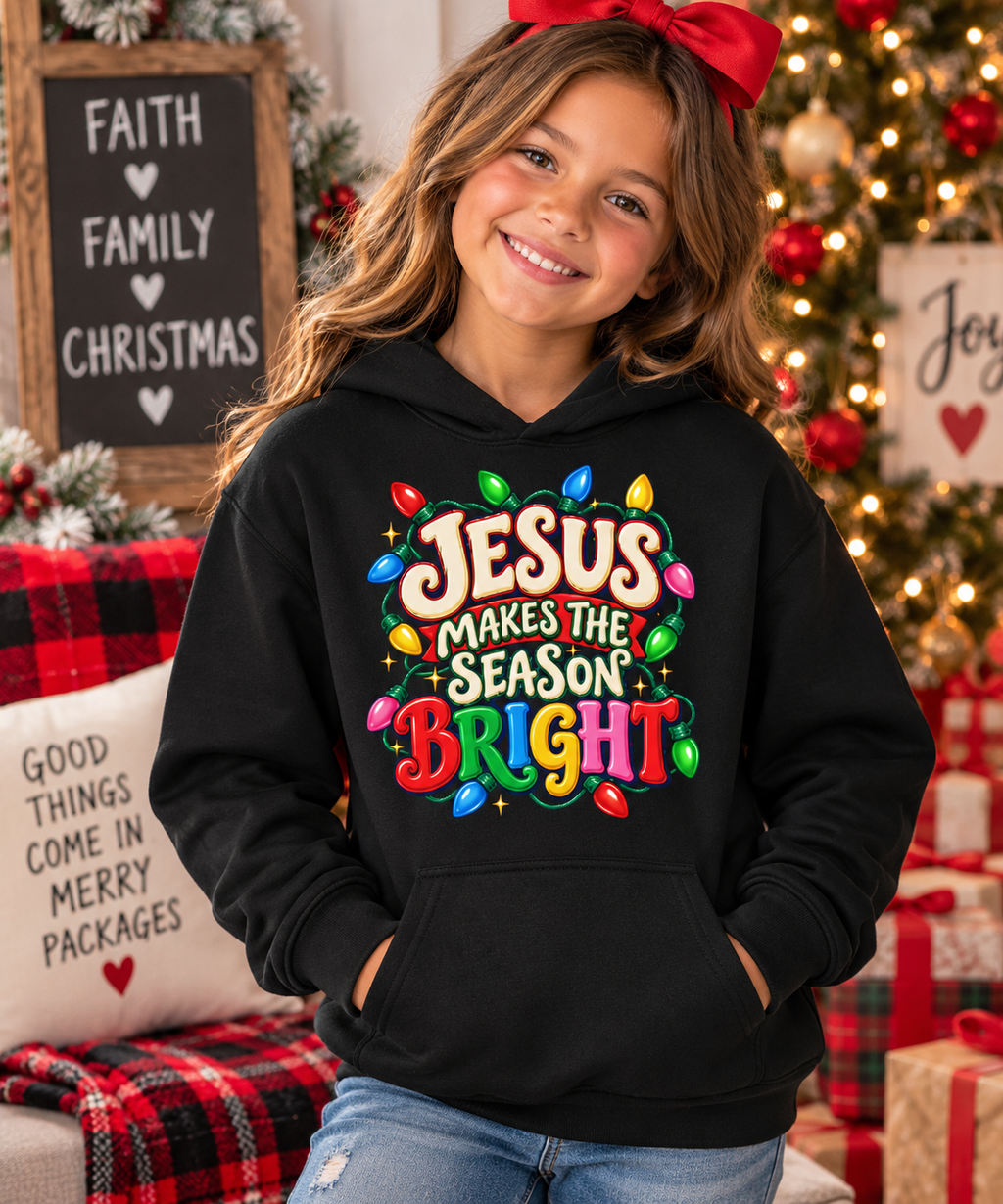 Jesus Makes the Season Bright Youth Hoodie