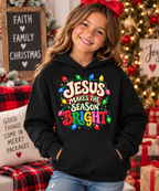 Jesus Makes the Season Bright Youth Hoodie