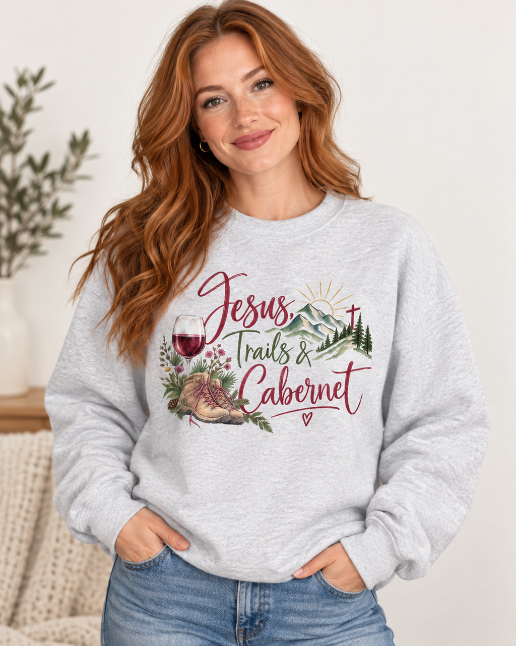 Jesus Trails & Cabernet Faith and Adventure Sweatshirt