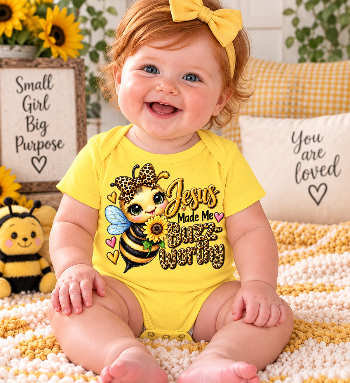 Jesus Made Me Buzz-worthy Baby Onesie