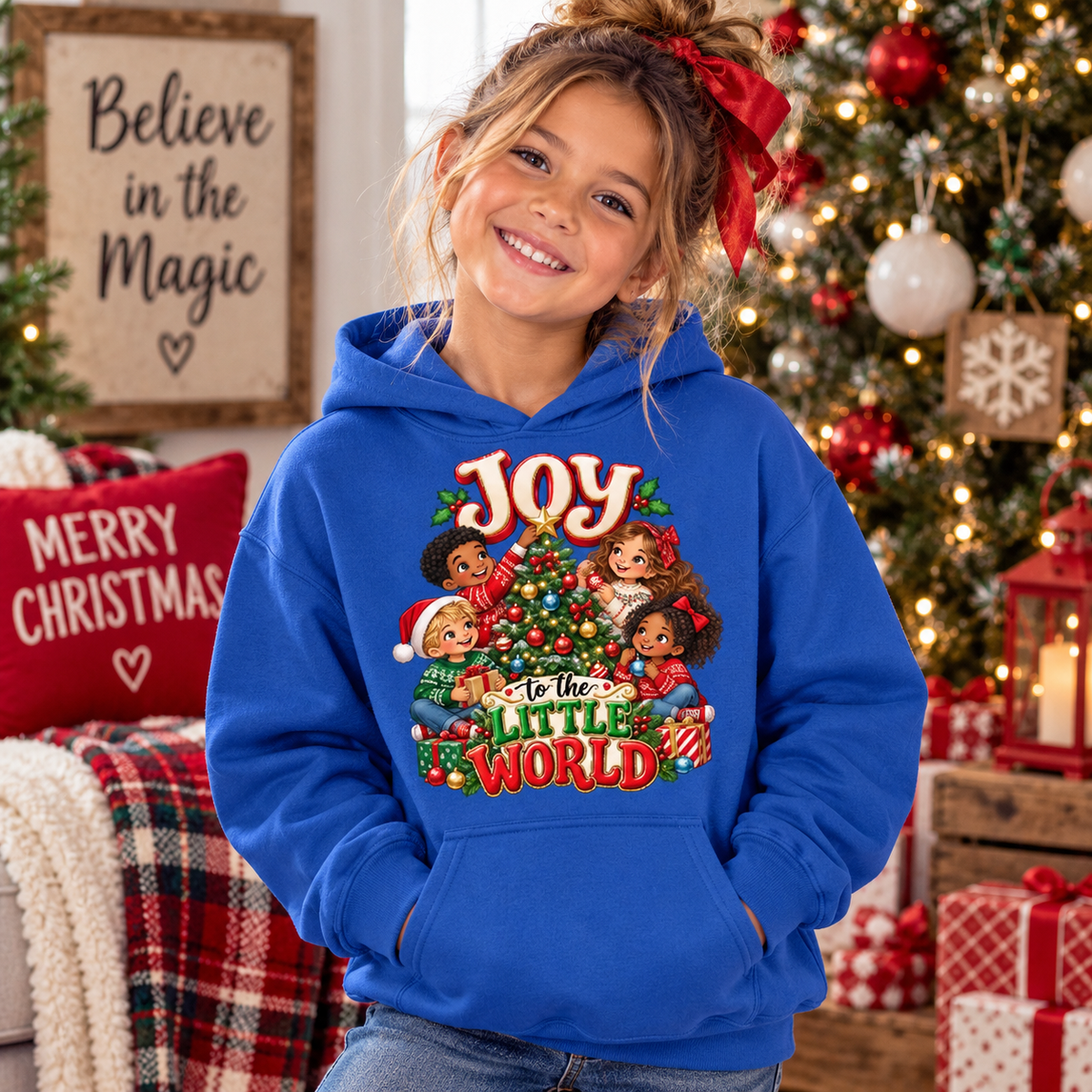 Joy to the Little World Youth Hoodie