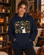 Just One More Chapter Ghost Bookcase Hoodie
