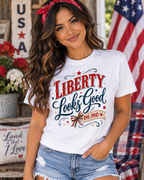 Liberty Looks Good on Me Bow Tee