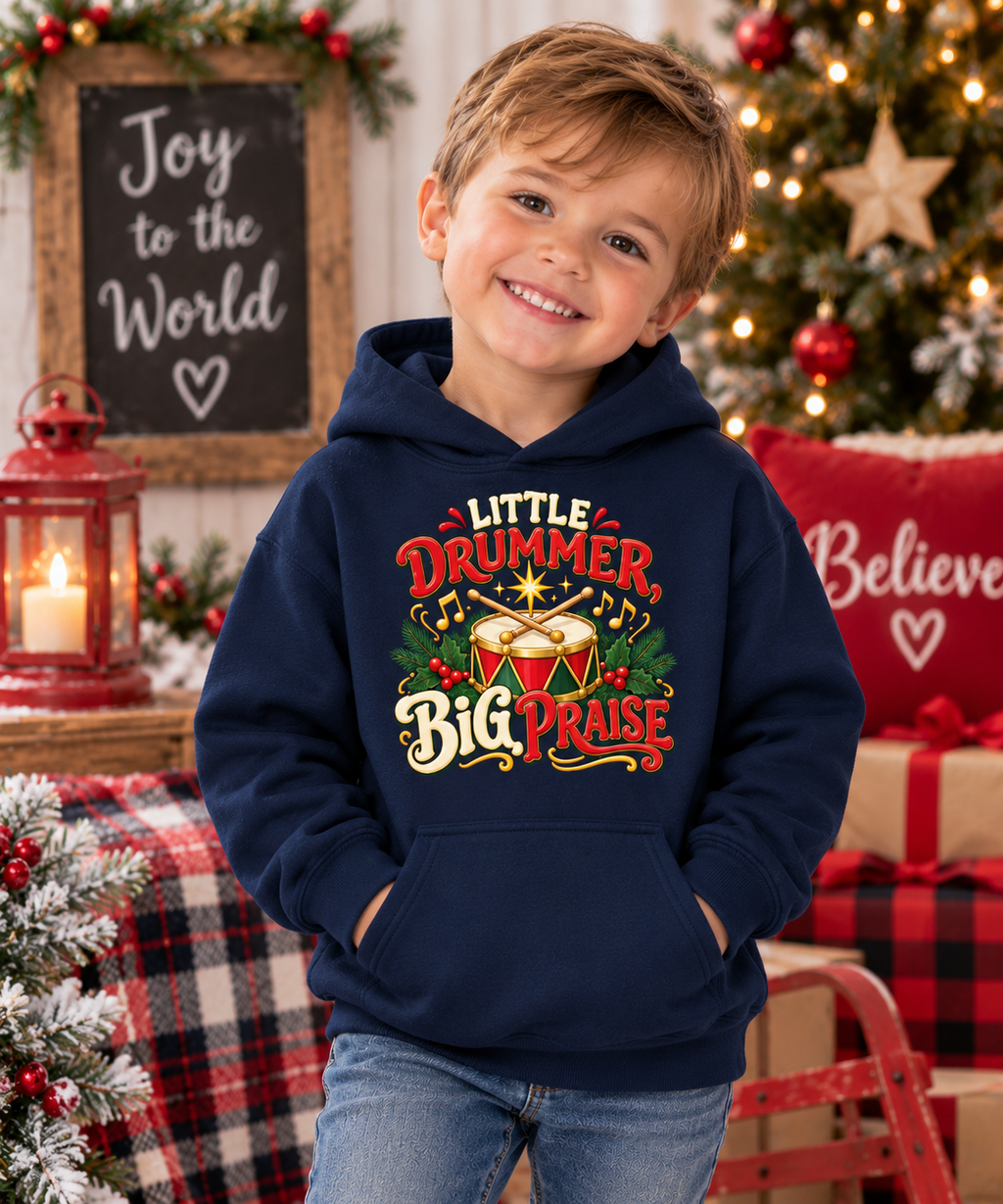 Little Drummer, Big Praise Youth Hoodie