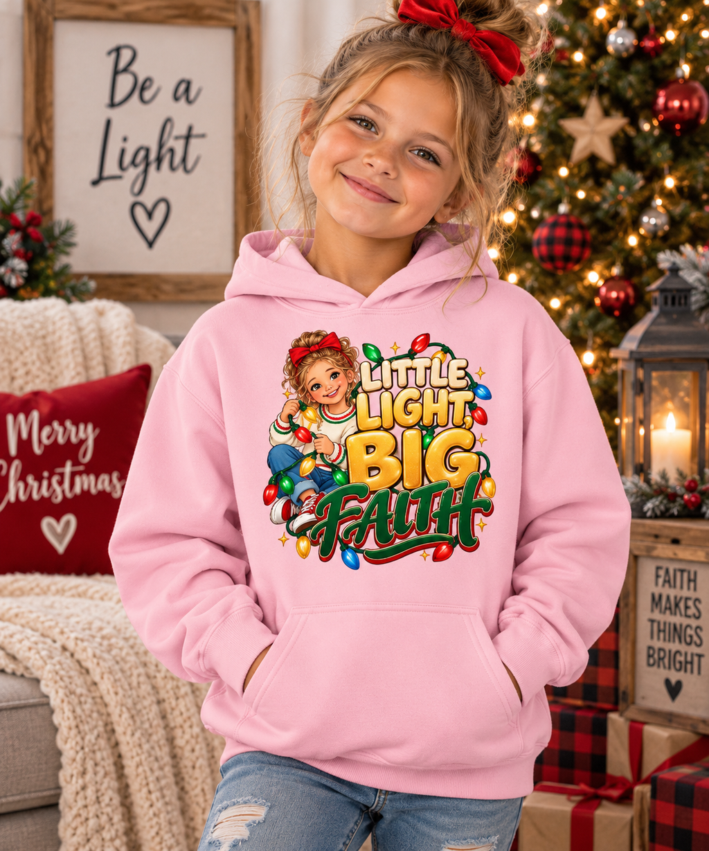 Little Light Big Faith Youth Hoodie