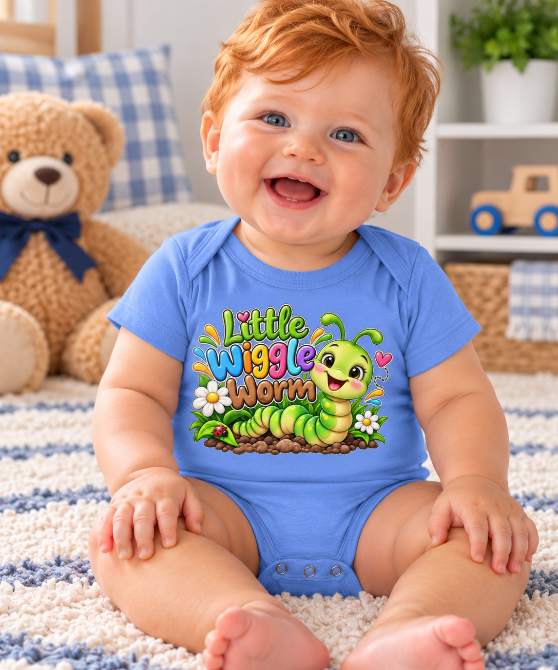 Little Wiggle Worm Baby Onesie