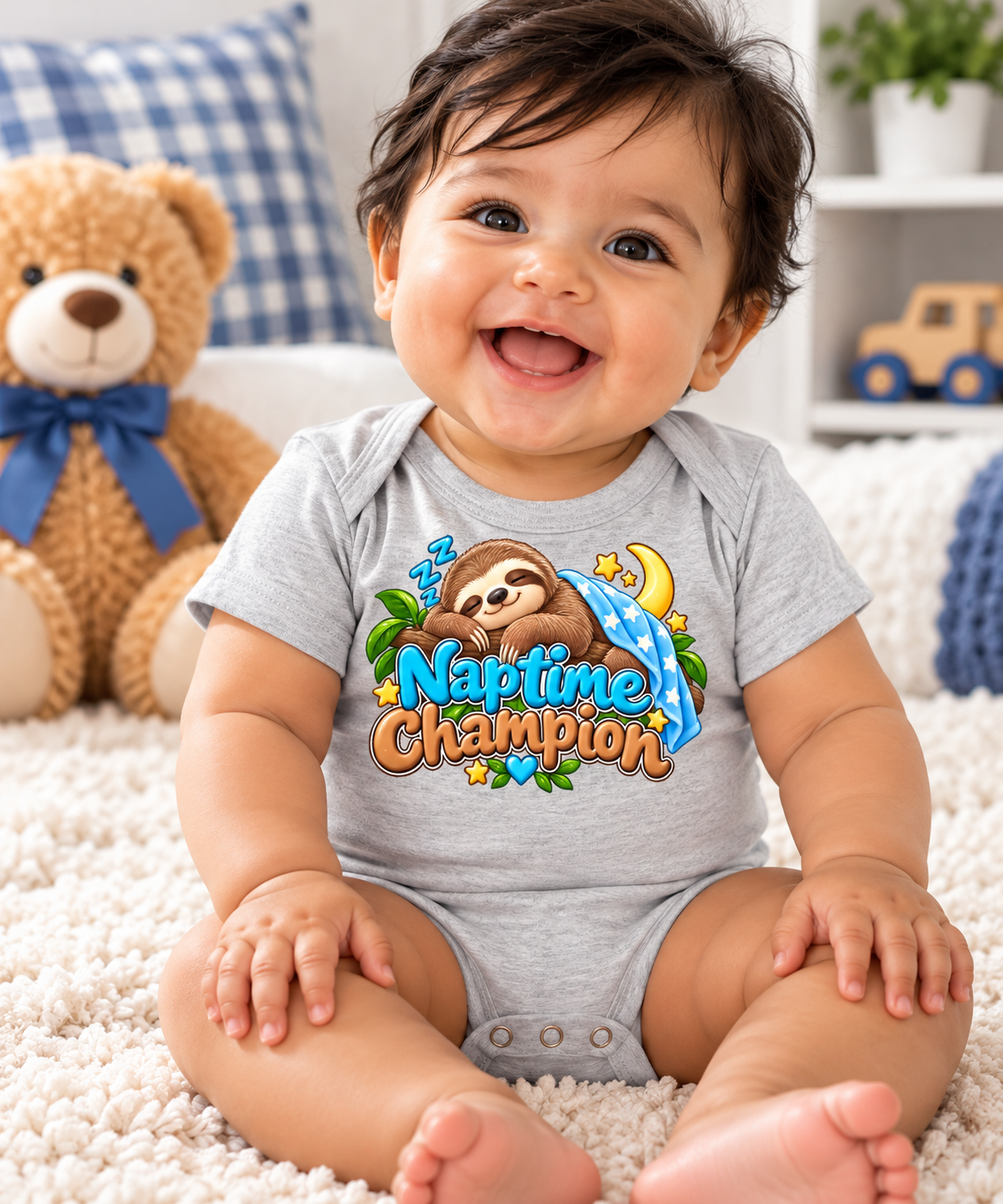 Naptime Champion Baby Onesie