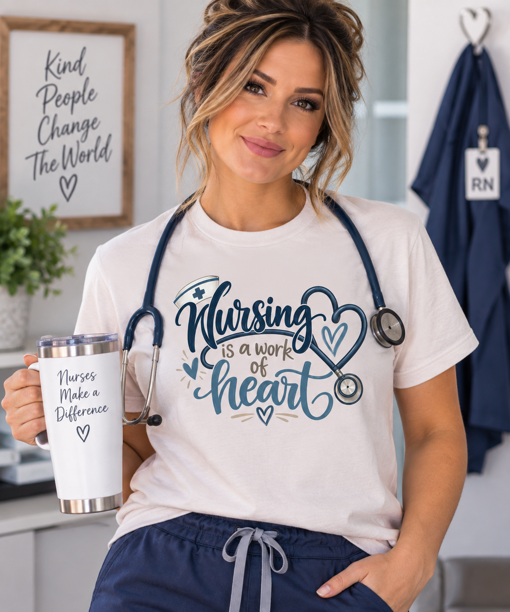Nursing Is a Work of Heart Tee