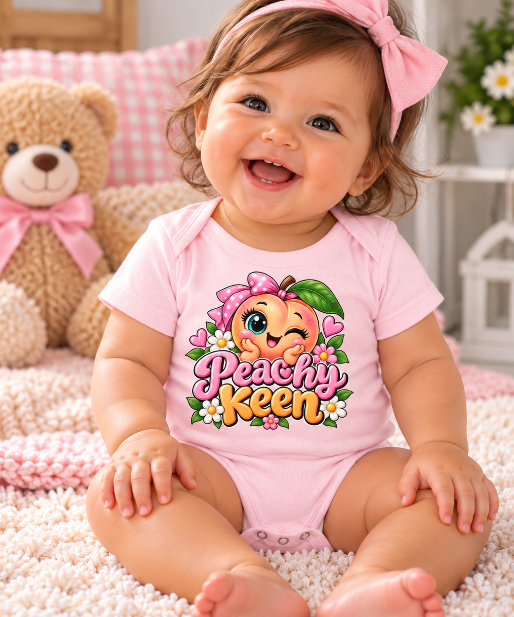 Peachy Keen Baby Onesie