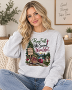Pray First Hike Second Wine Later Faith and Adventure Sweatshirt