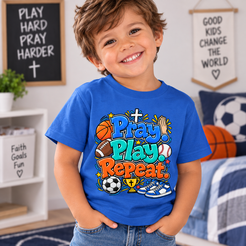 Pray Play Repeat Youth T-Shirt