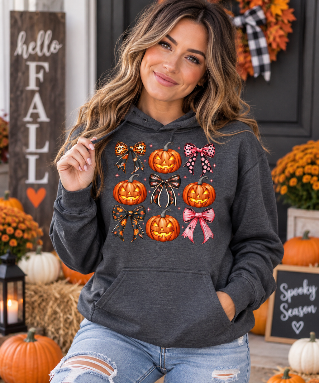 Pumpkin Bows Halloween Hoodie