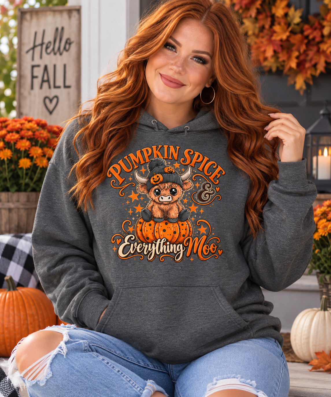 Pumpkin Spice Everything Moo Hoodie