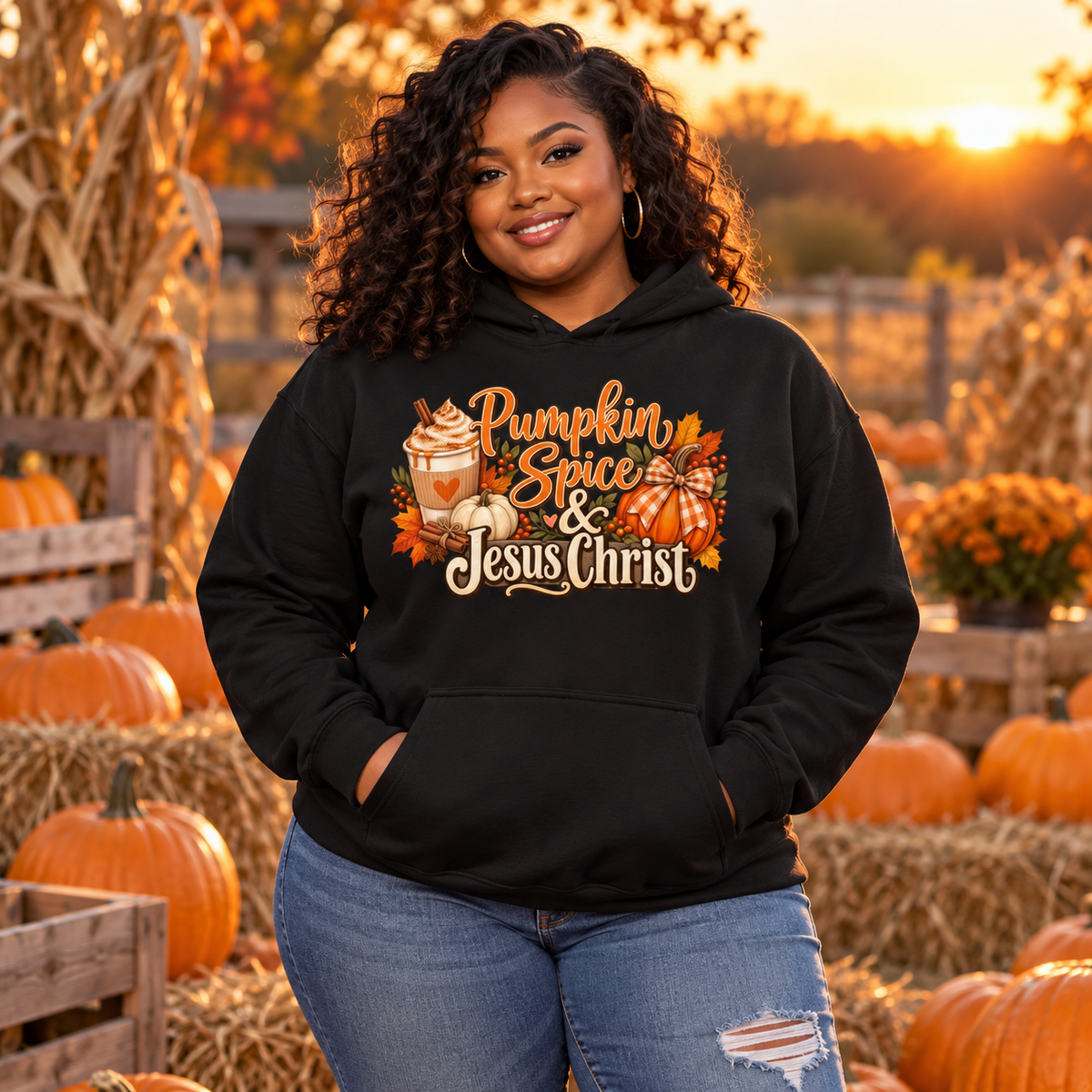Pumpkin Spice & Jesus Christ Hoodie
