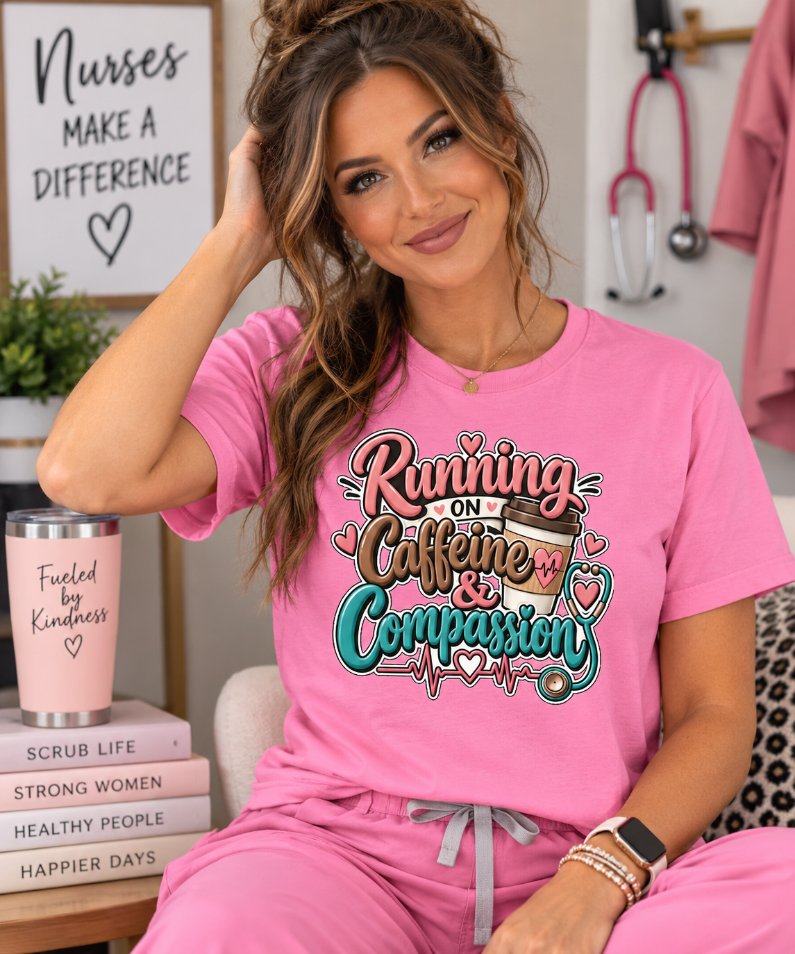 Running on Caffeine & Compassion T-Shirt