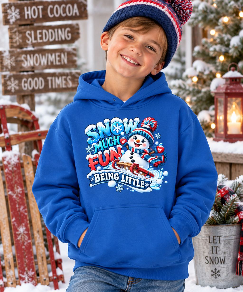 Snow Much Fun Being Little Youth Hoodie