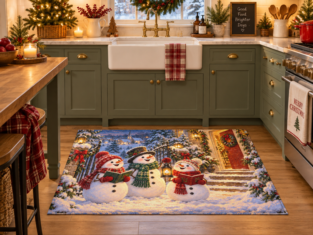The Snowman Carolers Rug