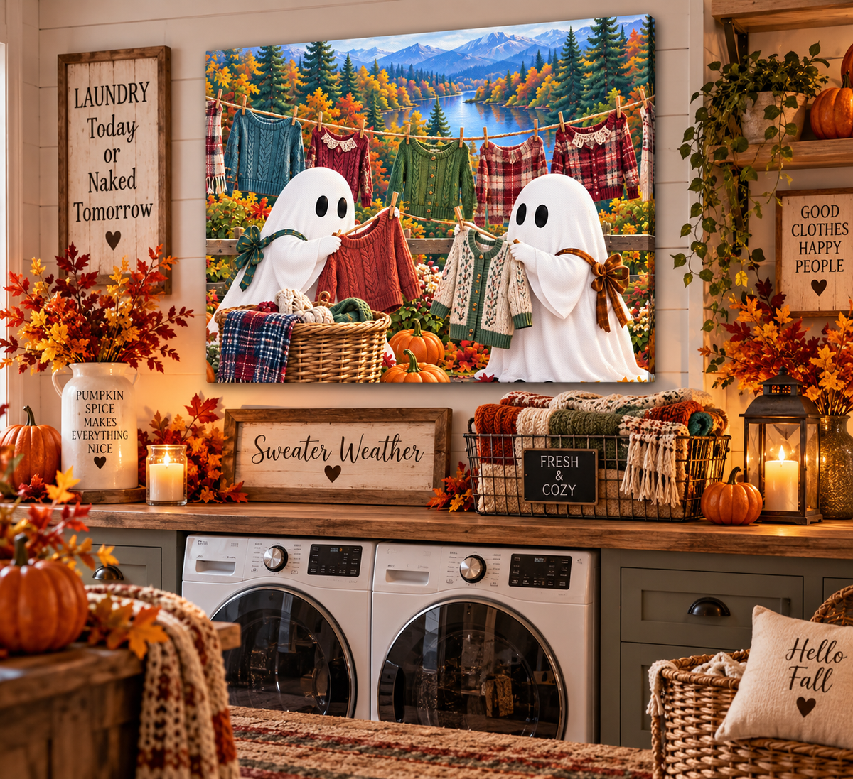 Sweater Weather Laundry Day Wall Art