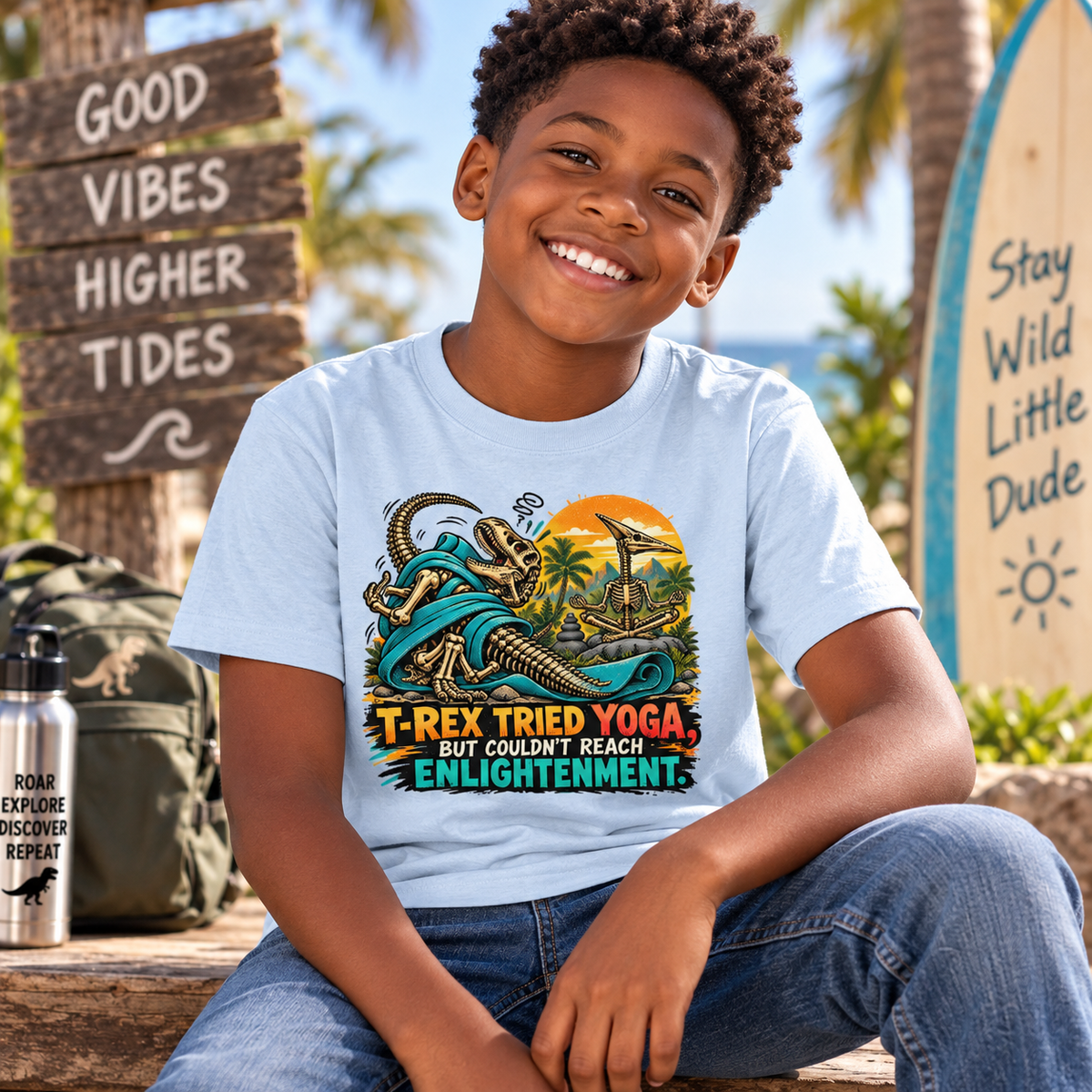 T-Rex Tried Yoga Youth T-Shirt