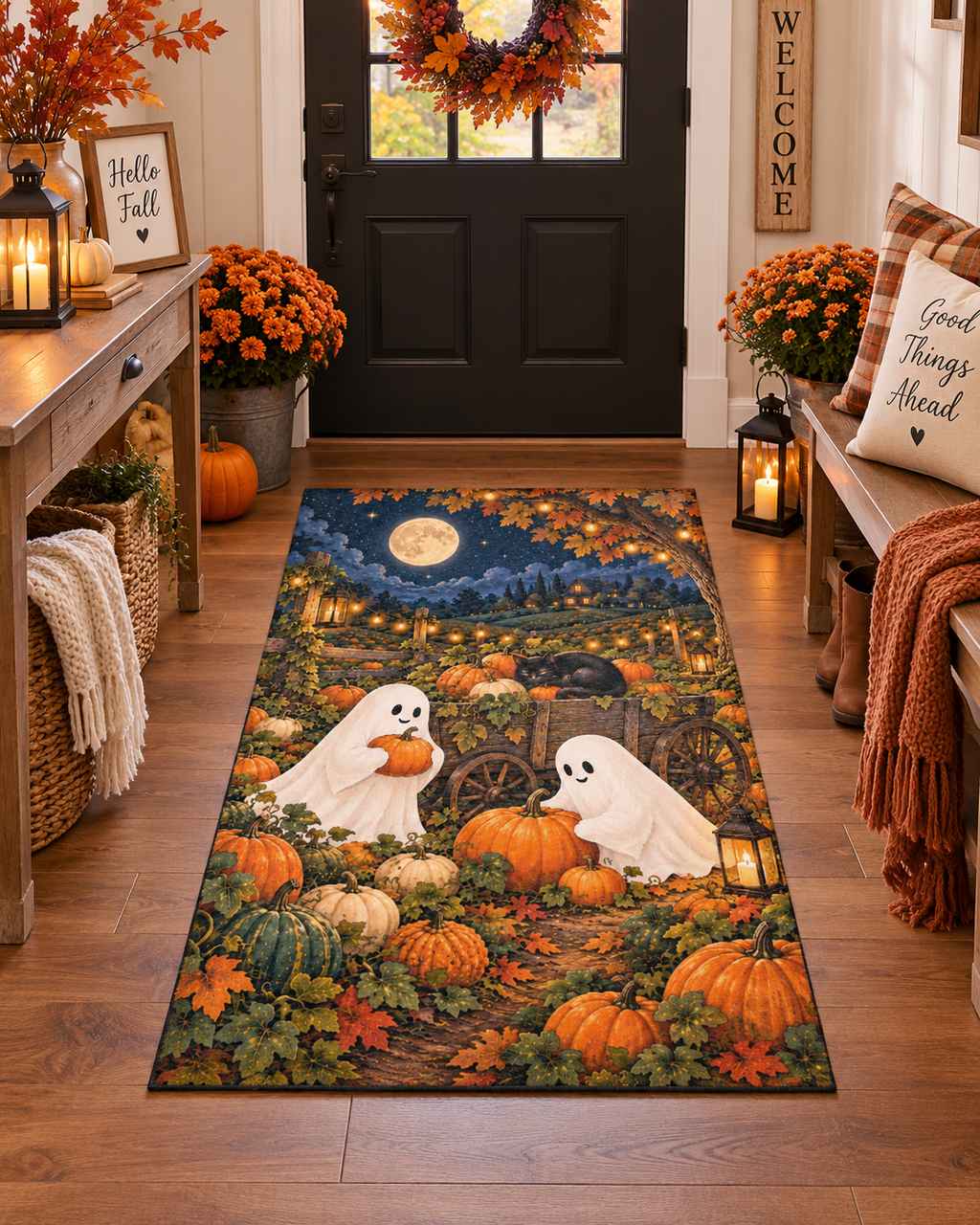 The Pumpkin Patch After Dark Rug