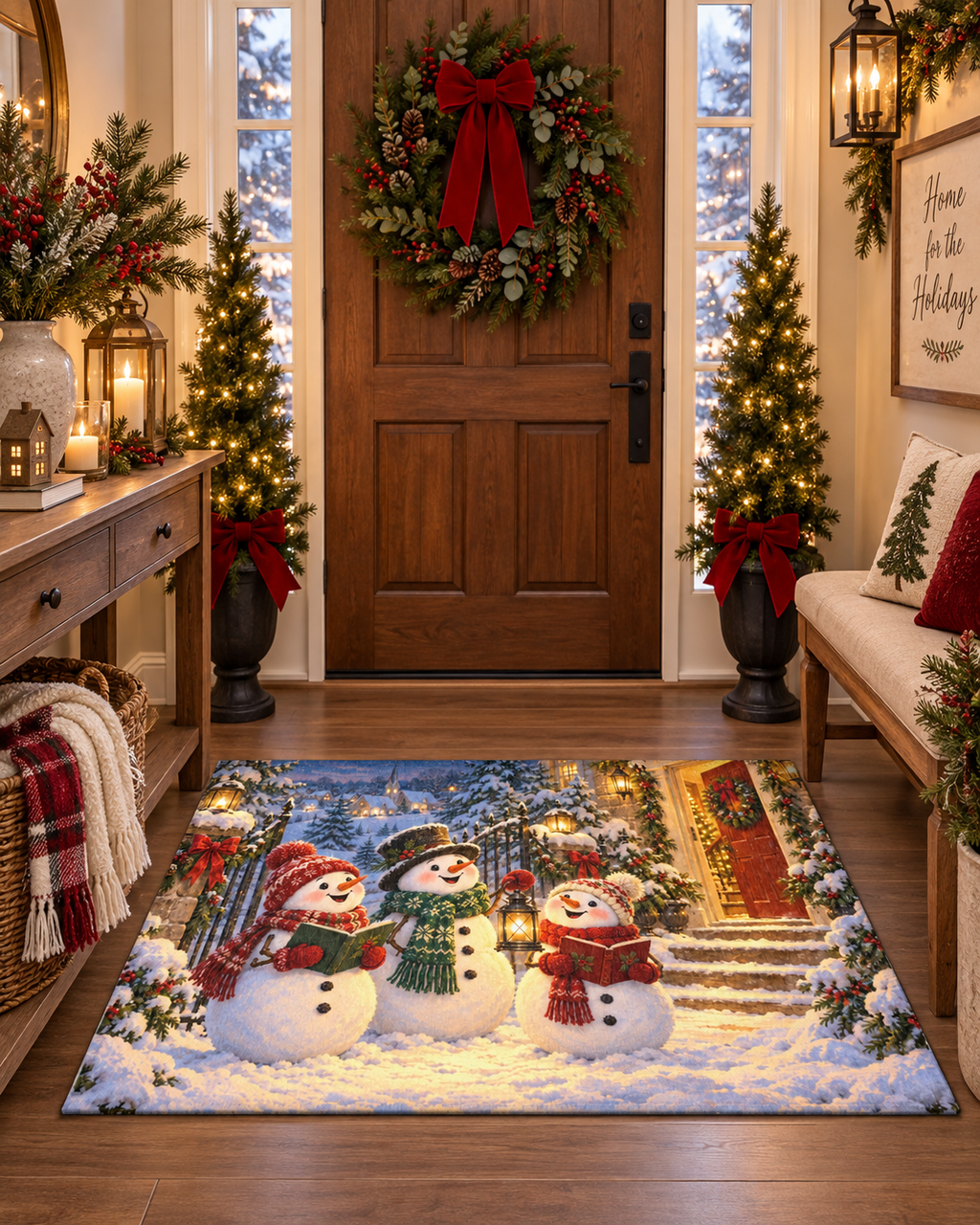 The Snowman Carolers Rug