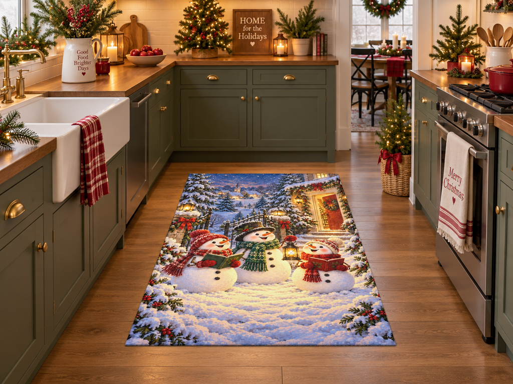 The Snowman Carolers Rug