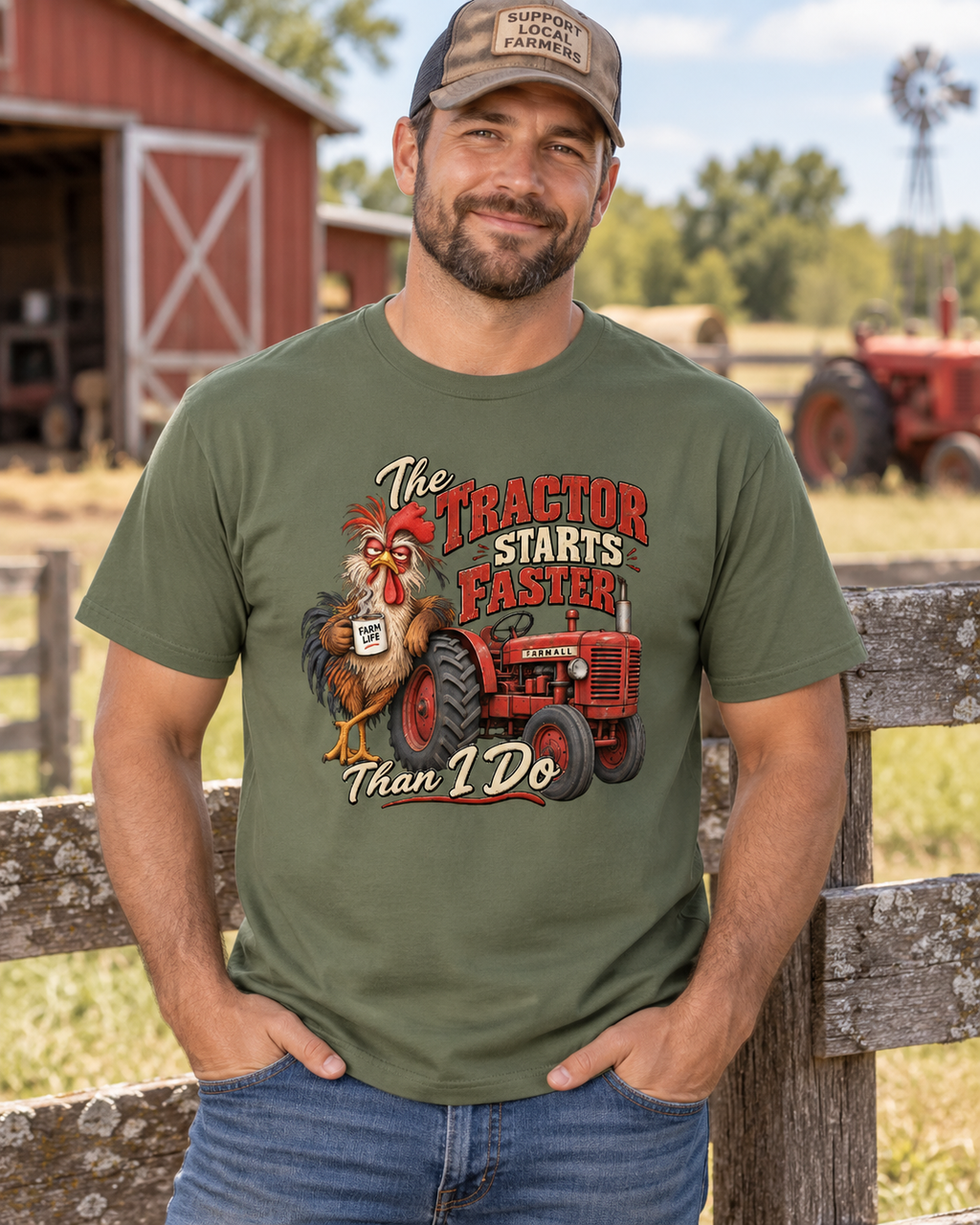 The Tractor Starts Faster Than I Do Tee