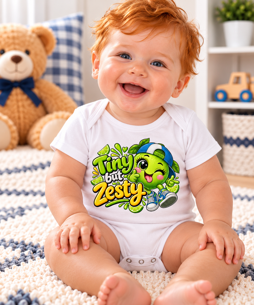 Tiny but Zesty Baby Onesie