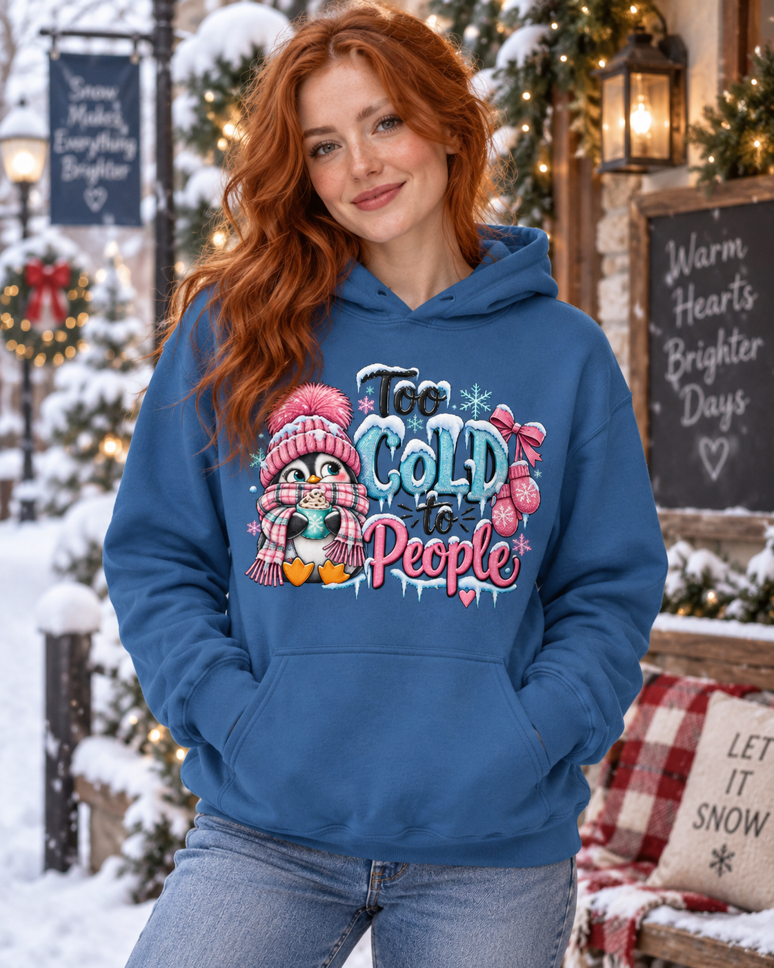 Too Cold to People Hoodie