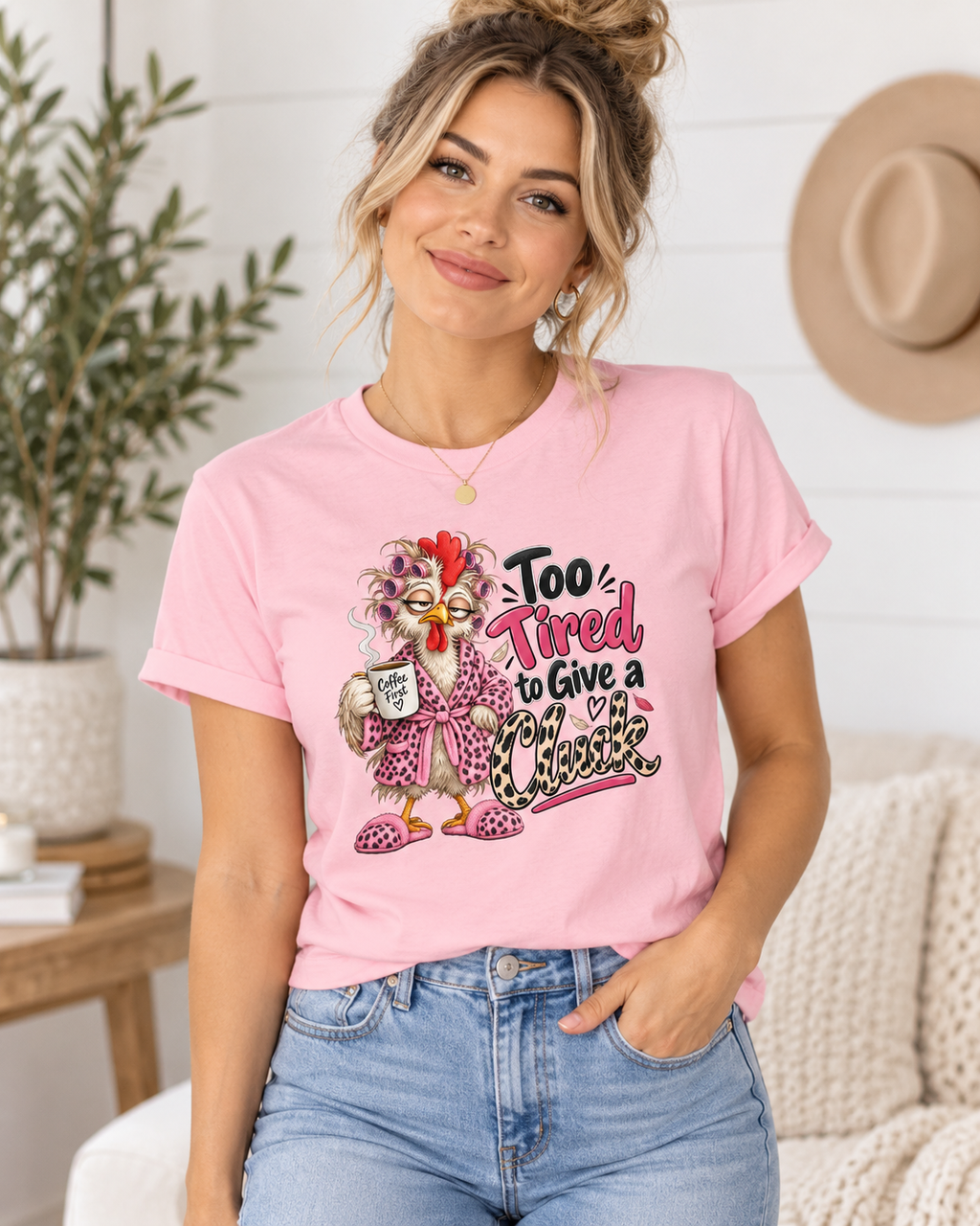 Too Tired to Give a Cluck Tee