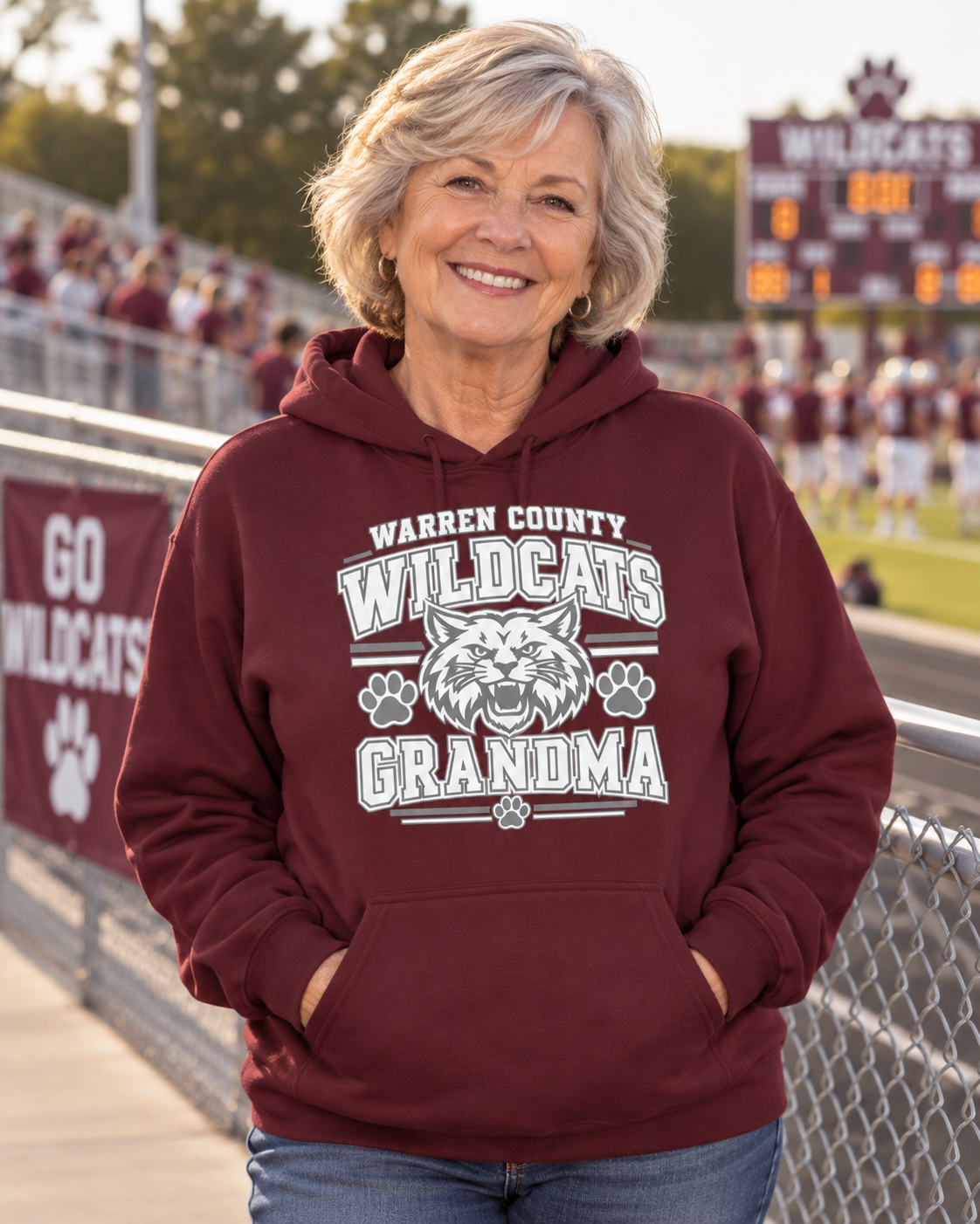 Warren County Wildcats Grandma Hoodie