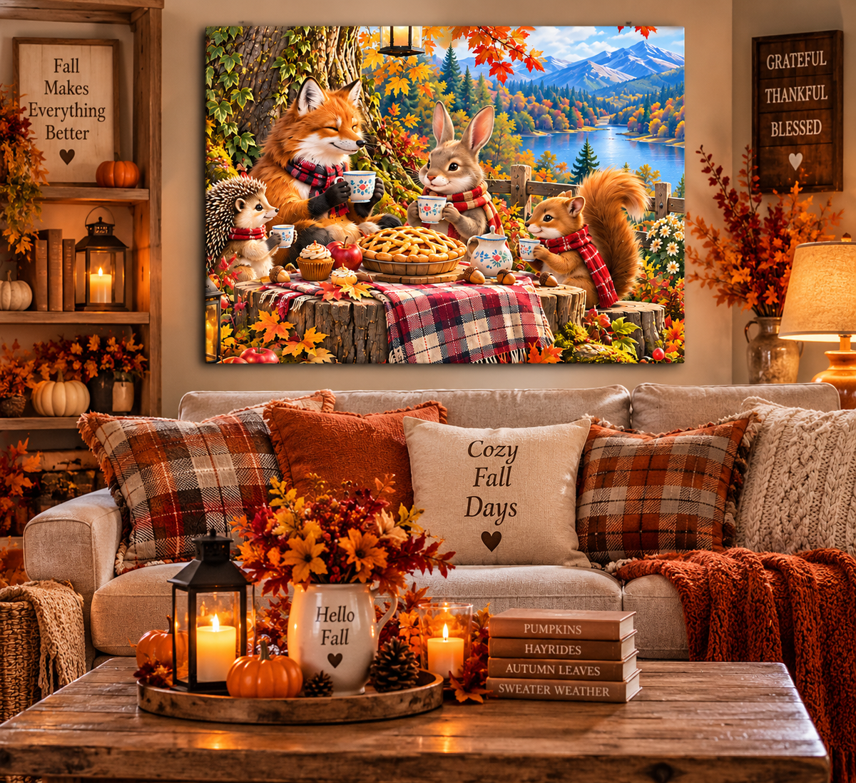 Woodland Harvest Picnic Wall Art