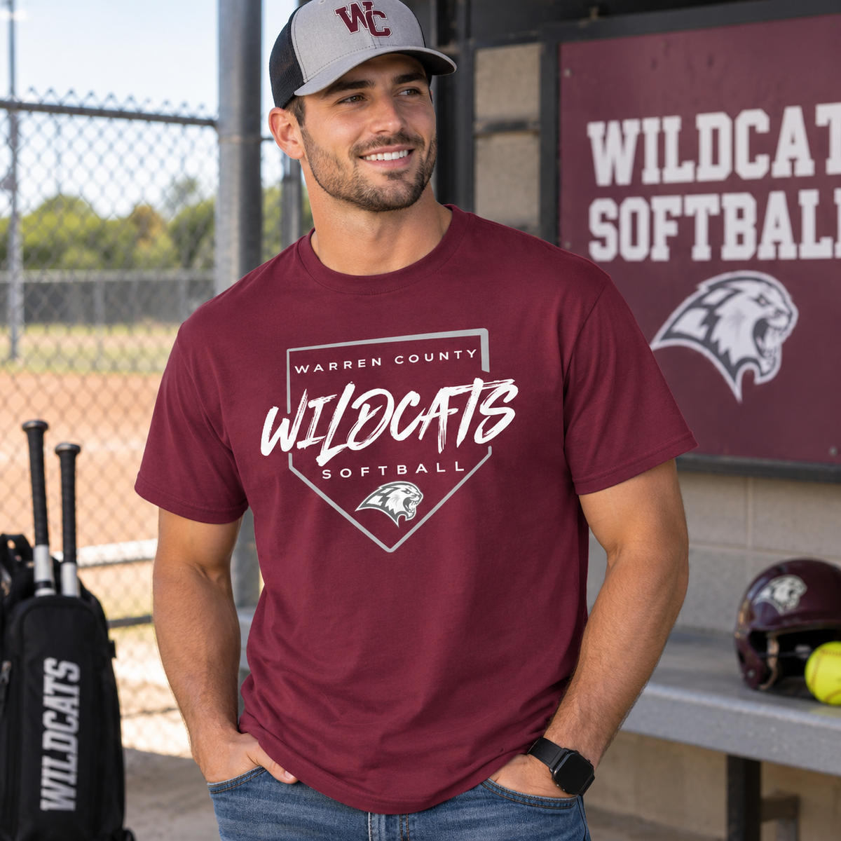 Warren County Wildcats Softball Tee